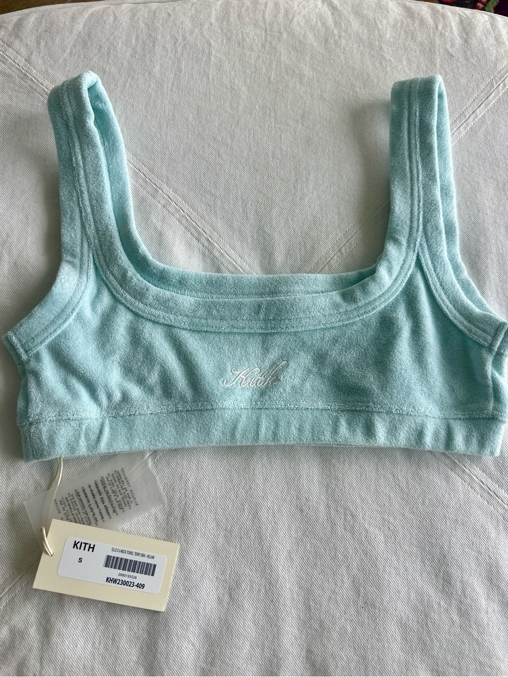 Kith ELLE II U-NECK TOWEL TERRY BRA – HELIUM 2023 NWT Small